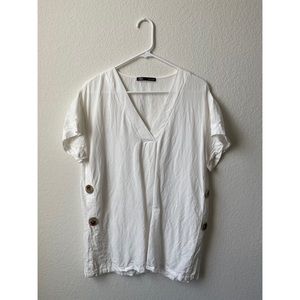 Zara linen top/cover up